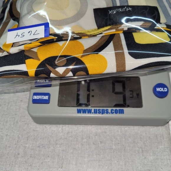 Hypnotik Dress Womens M Short Sleeve Scoop Neck Stretch Retro Print 70s 80s 90s - Picture 11 of 11